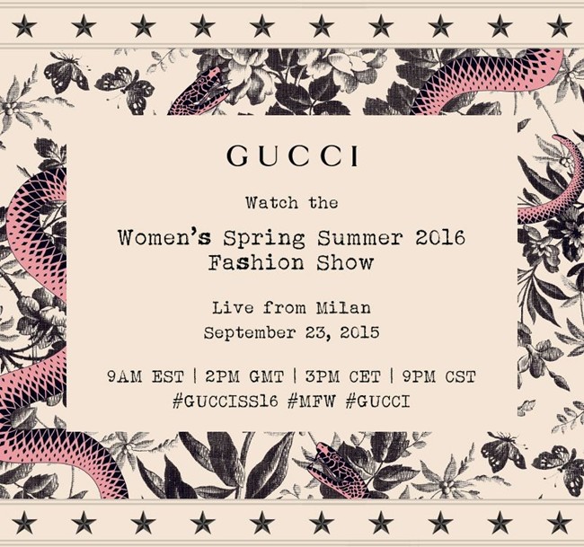 Watch Live Gucci Womens Springsummer 2016 Show