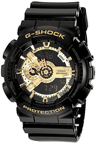 G-Shock Men's Military GA-110 Watch, Black/Gold, One Size