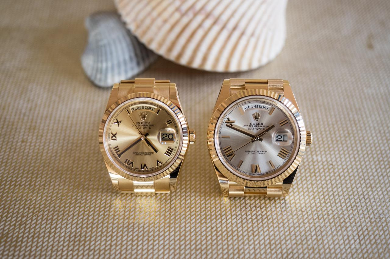 Day Date gold 36mm and 40mm