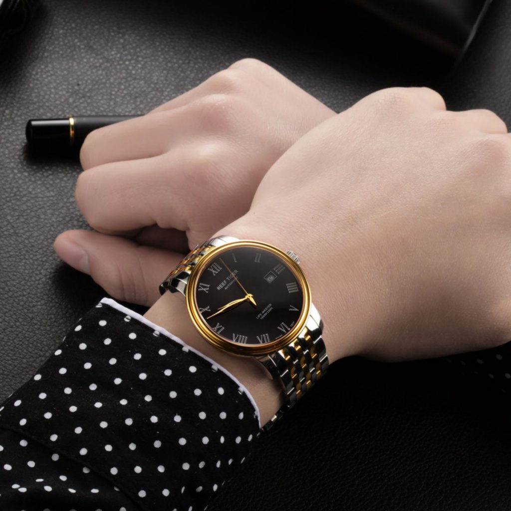 Low-key & Elegant Business Men's Watch: Reef Tiger Classic Life-Master Men's Wrist Watch