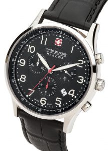 Swiss Military Hanowa Men's Quartz Watch 06-4187.04.007 06-4187.04.007 with Leather Strap