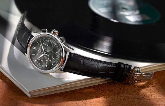 Frederique Constant Flyback Chronograph Manufacture - steel, black dial