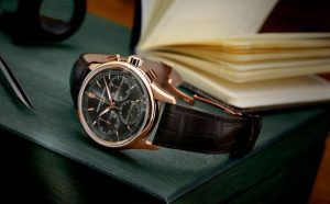 Frederique Constant Flyback Chrono - RG - black dial - reclining
